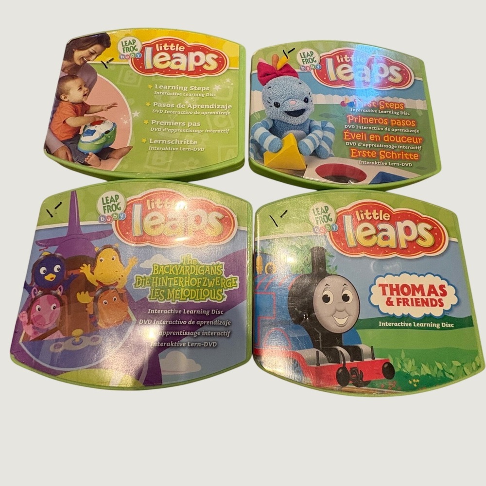 LeapFrog Baby Little Leaps Learning Disc Lot Thomas Backyardigans 4 Pack